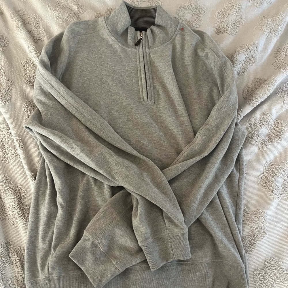 Men’s Robert Talbott grey quater zip sweater